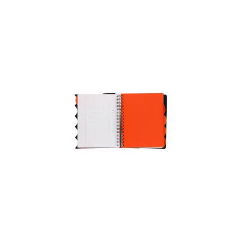 Kołonotatnik Argo Orange Double Wire A5+/90/80g kratka Przekładki 2x45 - 2